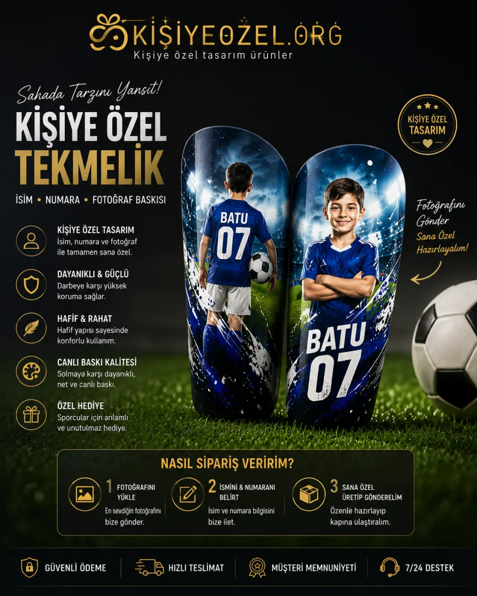 Kişiye Özel Futbol Tekmeliği – İsim, Numara ve Fotoğraf Baskılı Özel Tasarım