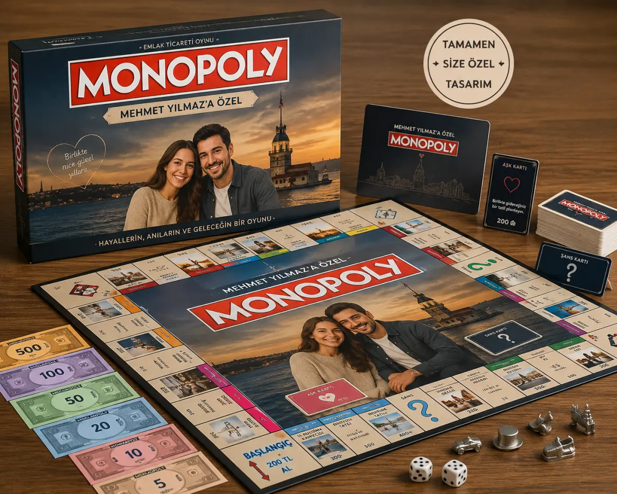 Kişiye Özel Monopoly  Kutu Oyunu